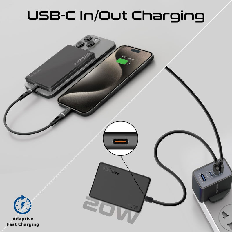 Promate Technologies - Ultra-Slim Aluminum Crafted MagSafe Compatible Wireless Charging Power