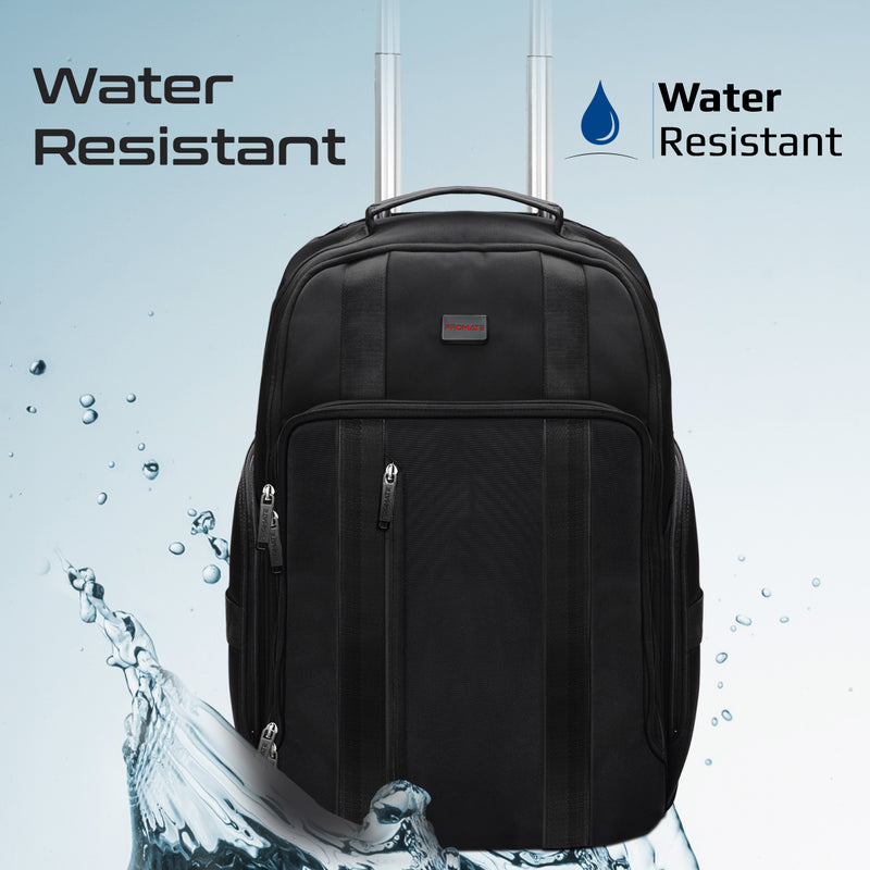 Promate Technologies - Multi-Functional 15.6” Laptop Trolley Bag with Large Multiple Compartments