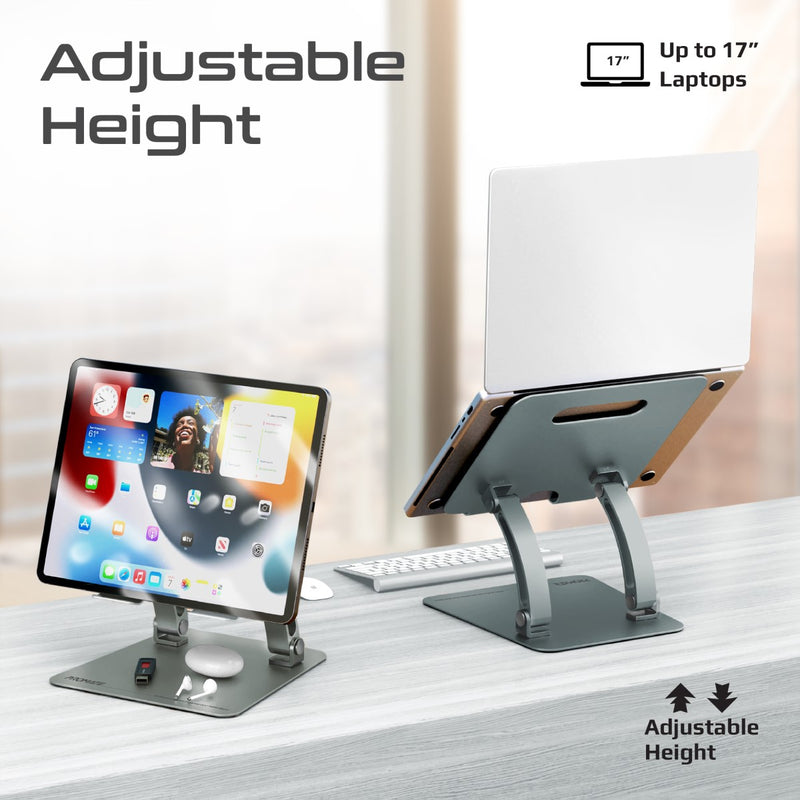 Promate Technologies - Ergonomic Multi-Level Aluminum Laptop Stand