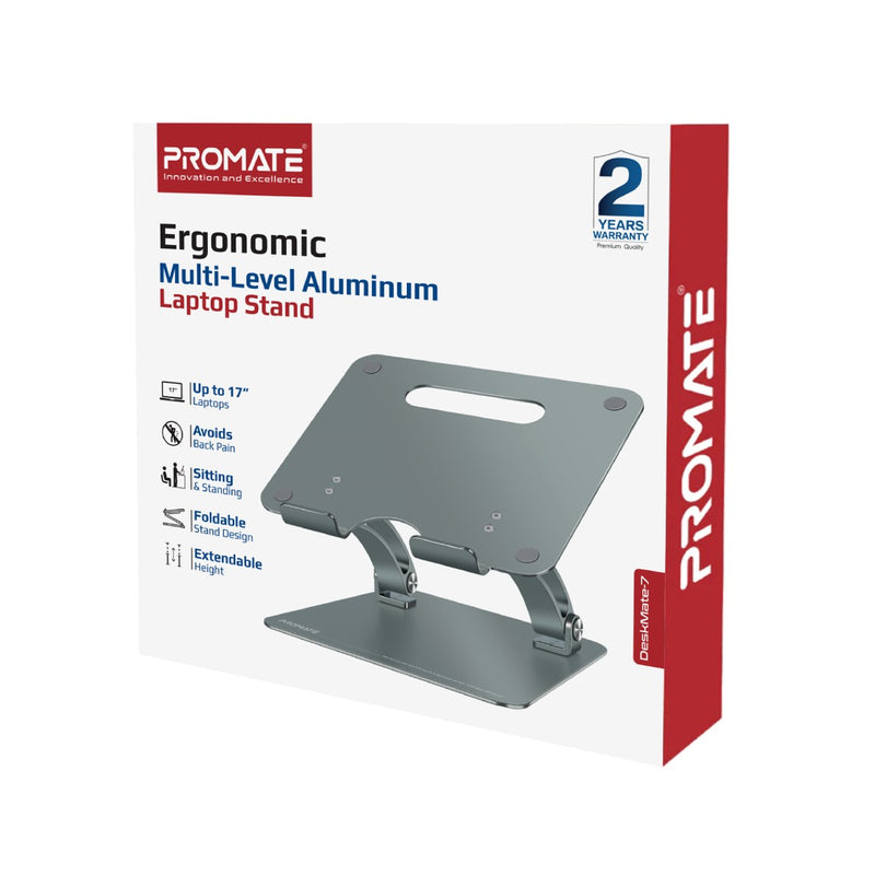 Promate Technologies - Ergonomic Multi-Level Aluminum Laptop Stand
