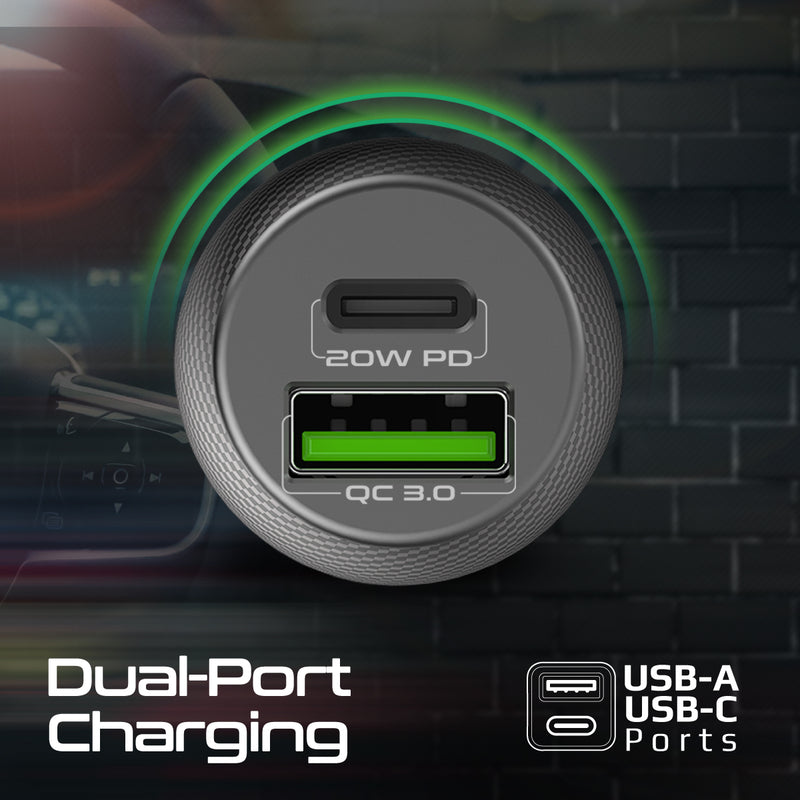 Promate Technologies - 20W Quick Charging Mini Car Charger