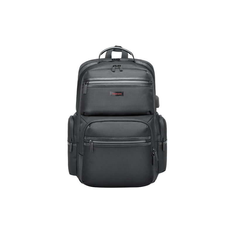 Promate Technologies - Heavy Duty Lightweight Backpack for 15.6” Laptops with Compartments