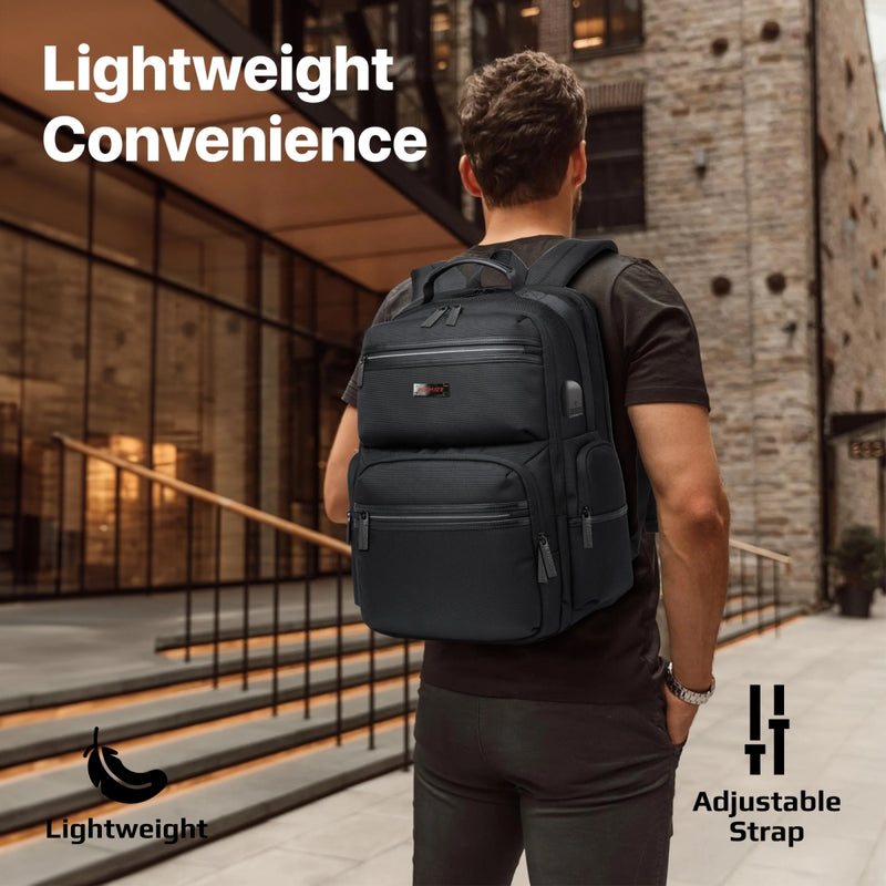 Promate Technologies - Heavy Duty Lightweight Backpack for 15.6” Laptops with Compartments