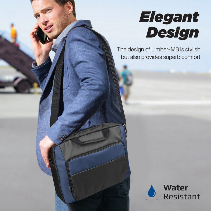 Promate Technologies - Large Capacity Messenger bag with Multiple Compartments for 15.6” Laptops