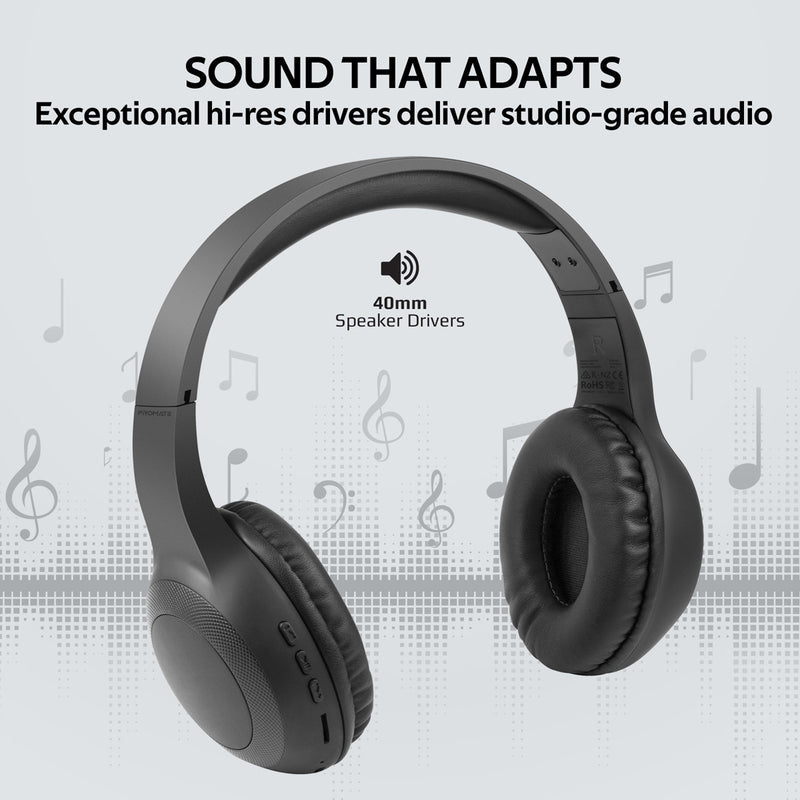 Promate Technologies - Deep Bass Over-Ear Wireless Headphones