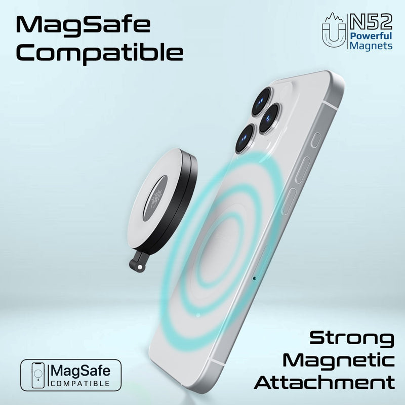 Promate Technologies - Ultra-Slim MagSafe Compatible Rechargeable LED Ring Light