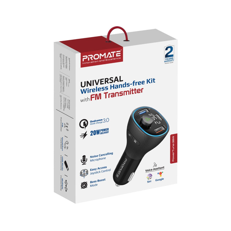 Promate Technologies - Universal Wireless Hands-free Kit with FM Transmitter