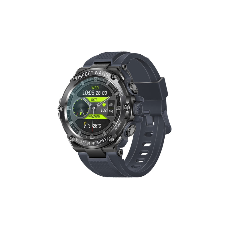 Promate Technologies - 1.53" Round Screen Fitness Tracker Smartwatch with BT Calling