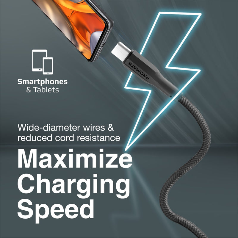 Promate Technologies - Super Flexible Data and Charge USB-C Cable