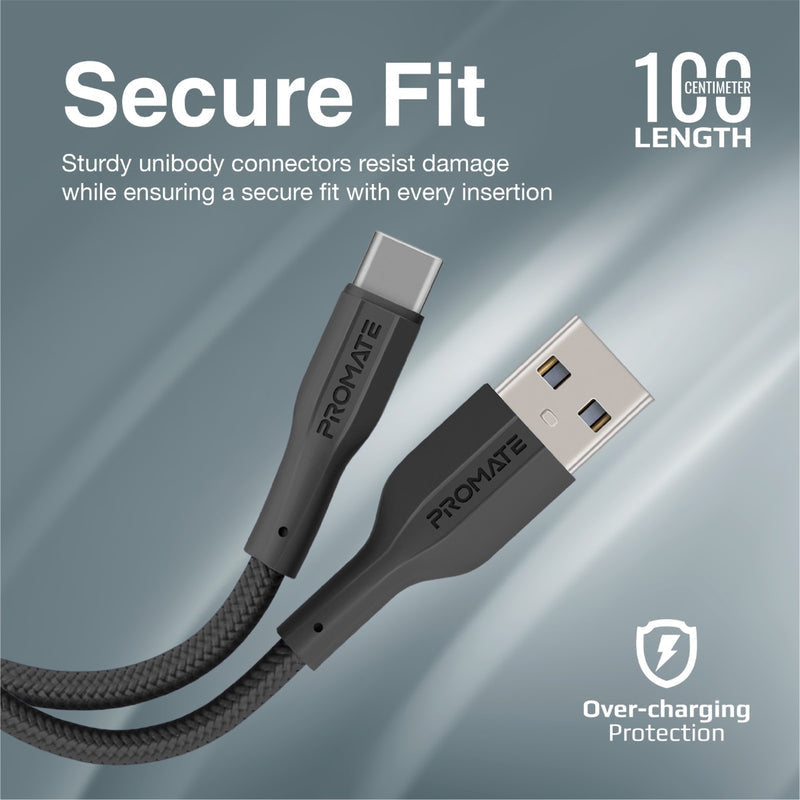 Promate Technologies - Super Flexible Data and Charge USB-C Cable