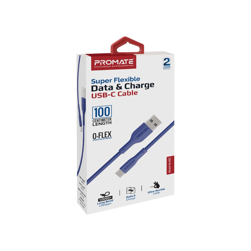 Promate Technologies - Super Flexible Data and Charge USB-C Cable