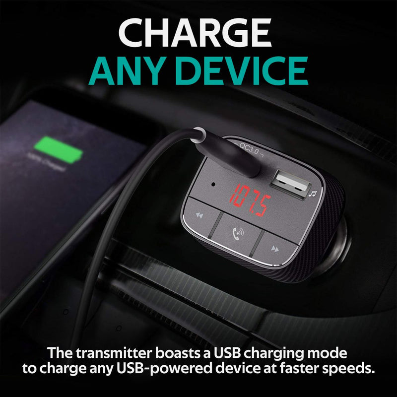 Promate Technologies - Car Wireless FM Modulator With Quick Charge 3.0 Port