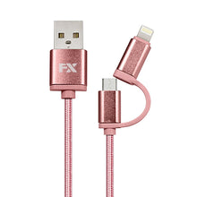 Load image into Gallery viewer, FX Braided 2 in 1 iPhone/Micro USB Cable - 1m
