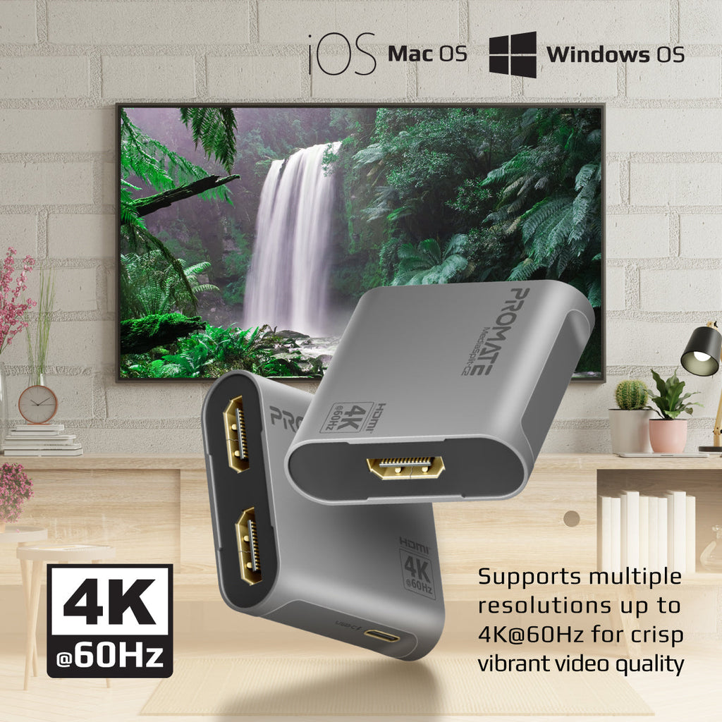 4K@60Hz HDMI Splitter with Dual HDMI Output