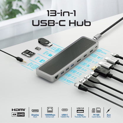 4K@60Hz Triple Display Multi-Port USB-C Docking Station