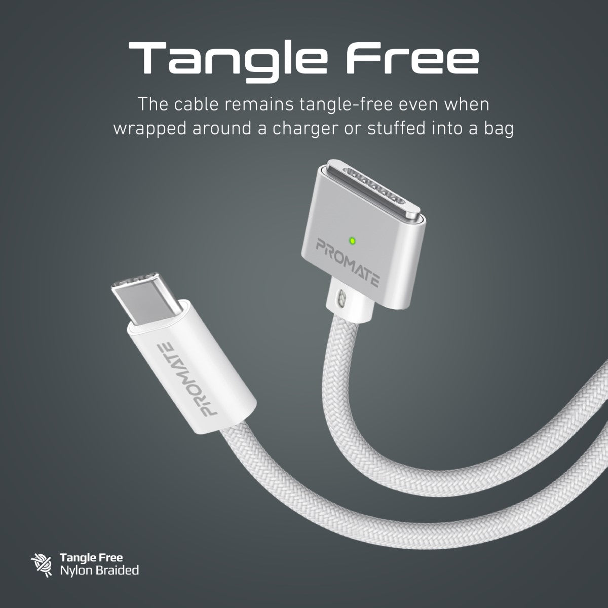 High Tensile Strength 140W USB-C to MagSafe 3 Charging Cable for MacBook