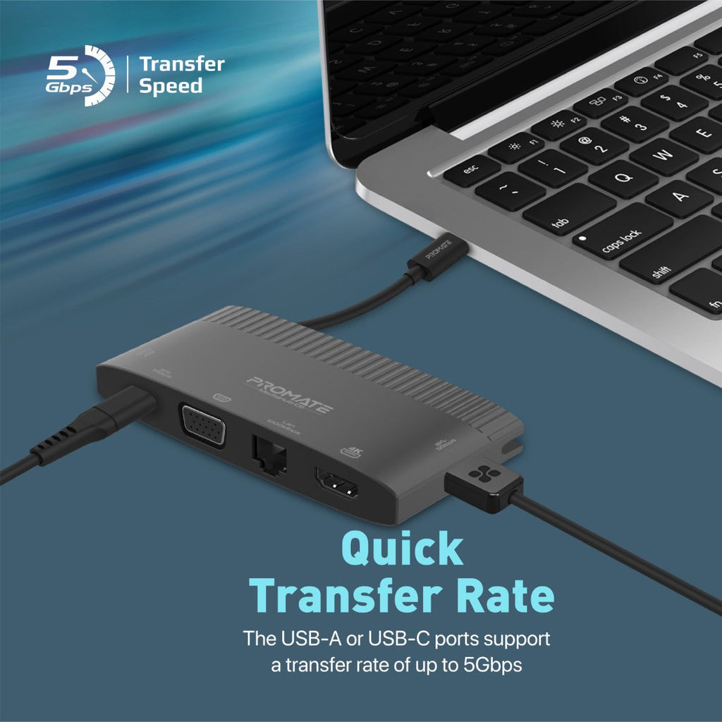 6-in-1 Highly Versatile USB-C Media Hub with 100W Power Delivery