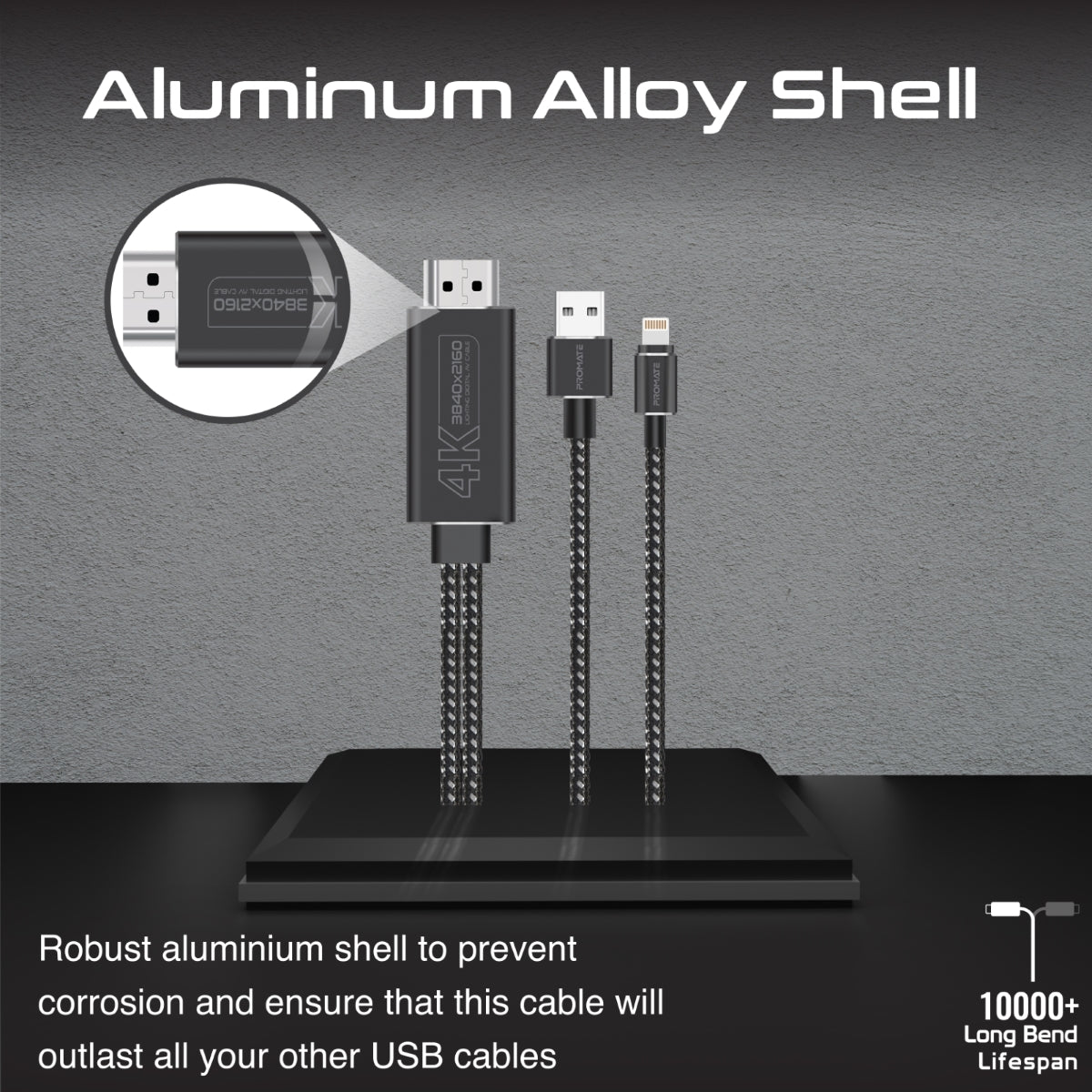 4K High Definition Lightning Connector to HDMI Cable