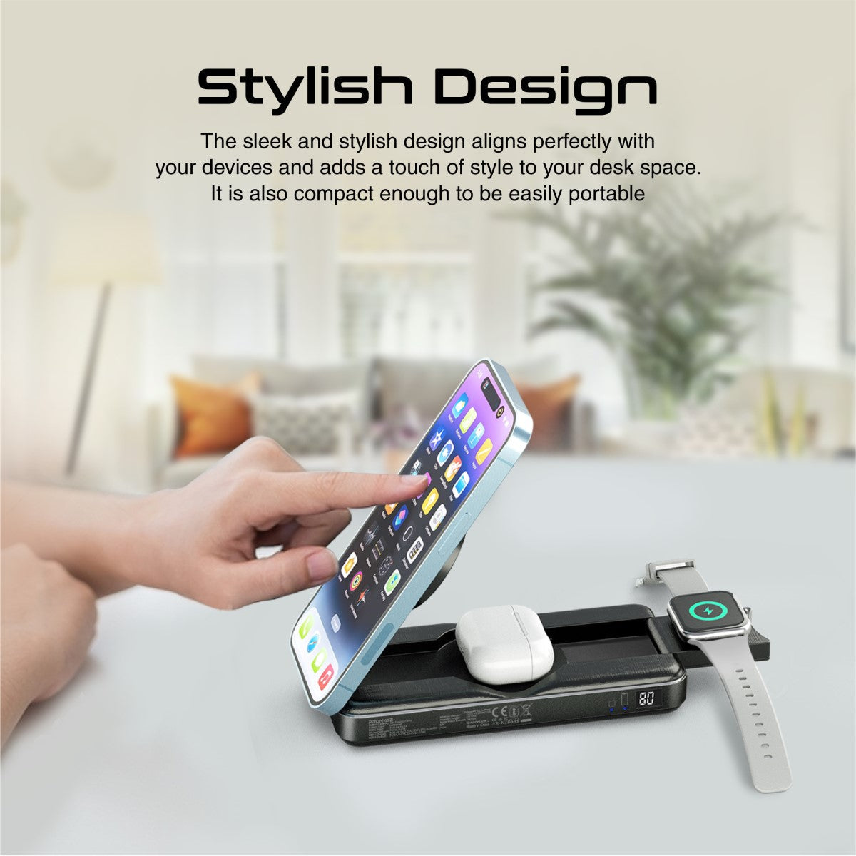 5-in-1 Foldable MagSafe Compatible Wireless Charging Power Bank