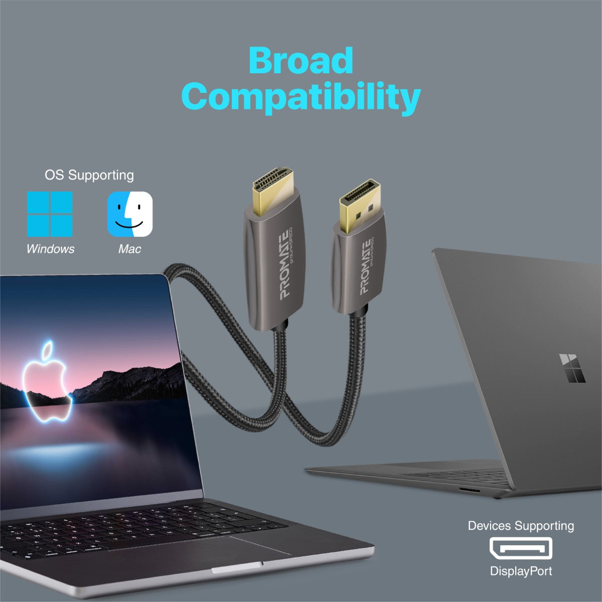 4K@60Hz High-Definition DisplayPort to HDMI Cable