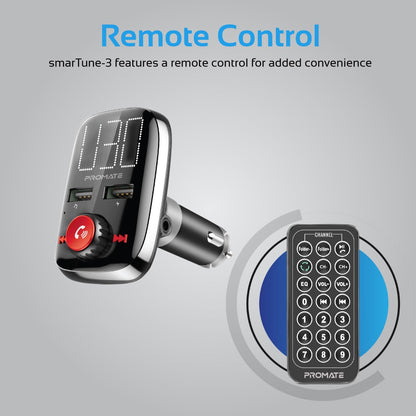 Wireless In-Car FM Transmitter With Dual USB Charging Ports