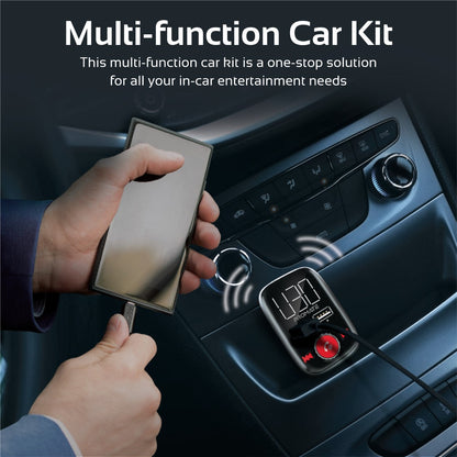 Wireless In-Car FM Transmitter With Dual USB Charging Ports