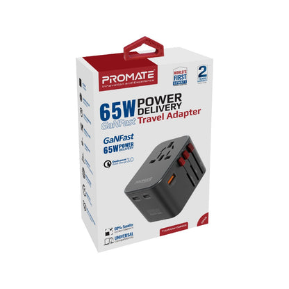 65W Power Delivery GaNFast™ Travel Adapter