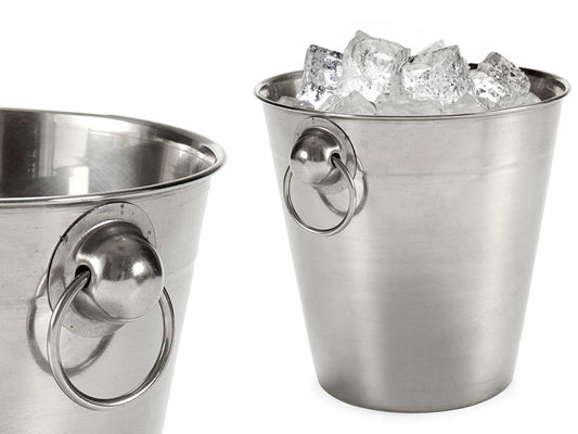 SMALL IRON SMOOTH ICE BUCKET W HANDLE