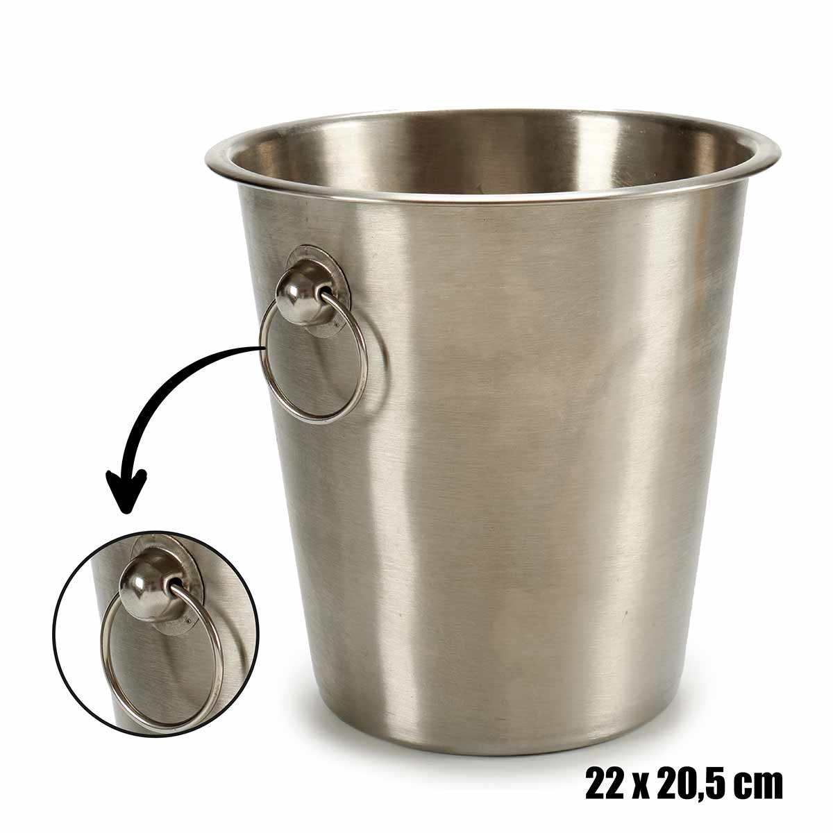 BIG IRON MATT ICE BUCKET W HANDLE