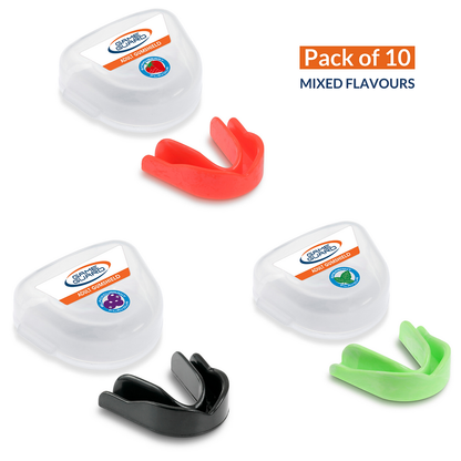 Pack of 10 - Adult Game Guard Gumshields - Mixed Flavours