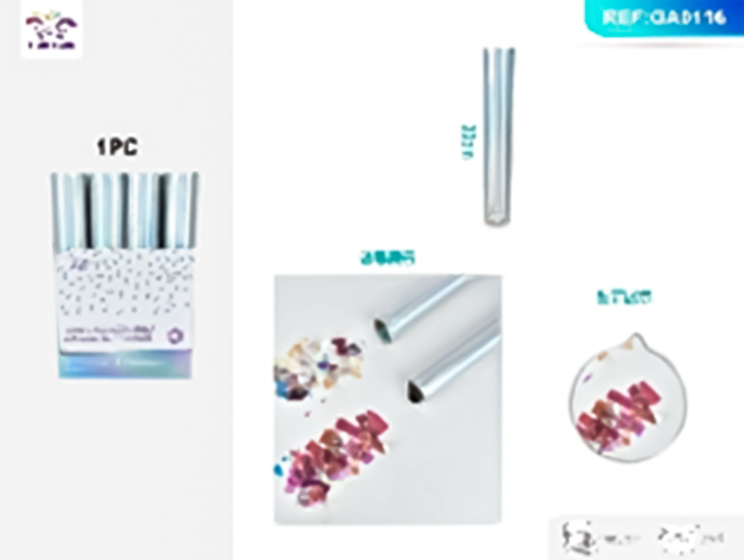 30cm confetti shooter silver color