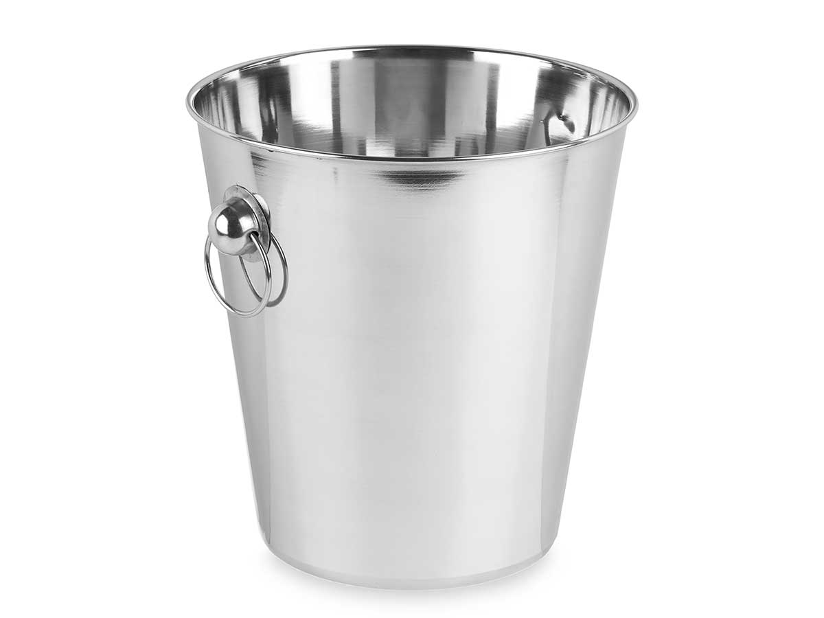 STEEL ICE BUCKET HANDLES 26CM DIAM