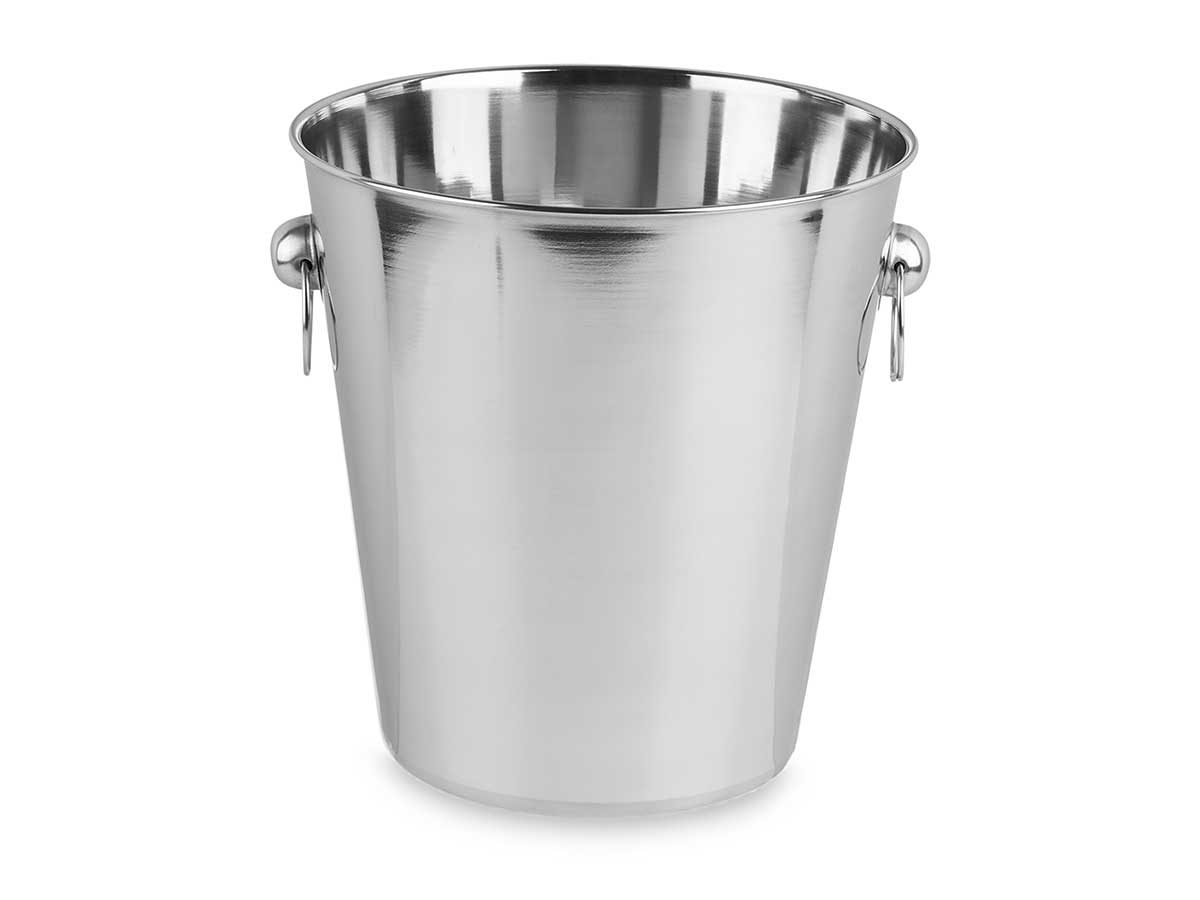 STEEL ICE BUCKET HANDLES 26CM DIAM