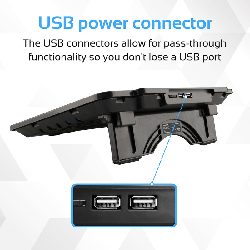 Promate Technologies - Laptop Cooling Pad with Silent Fan Technology