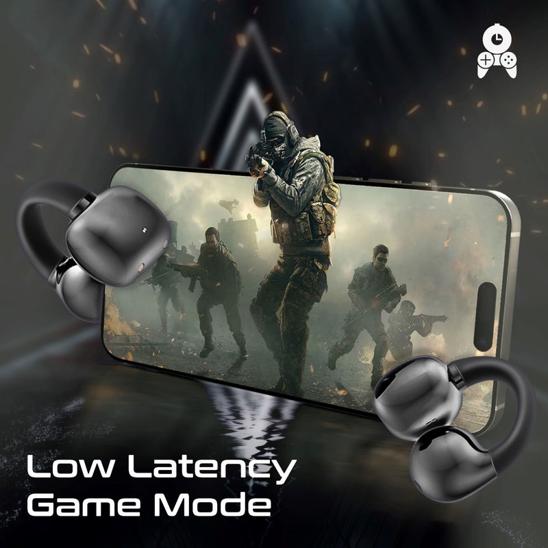 Promate Technologies - AudioFit™ Open Ear Clip On TWS Earbuds w/ IntelliTouch