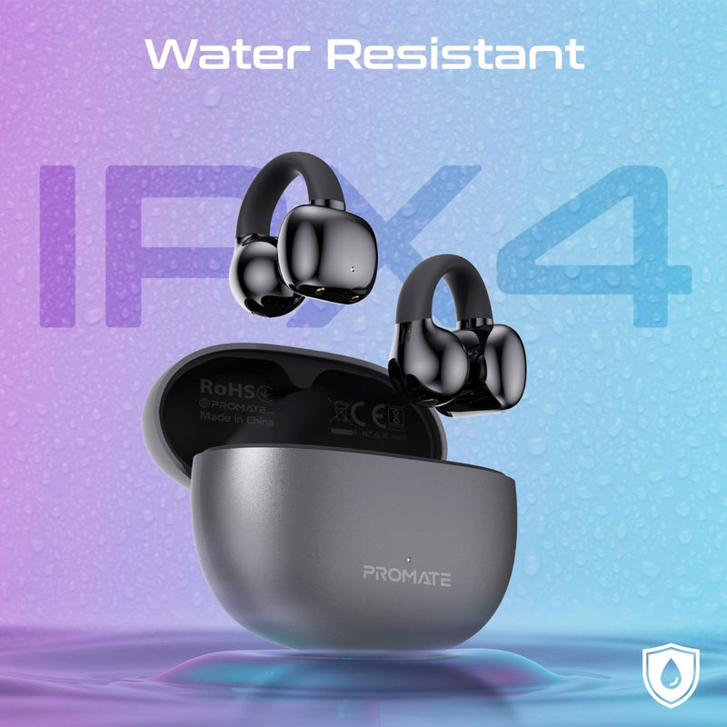 Promate Technologies - AudioFit™ Open Ear Clip On TWS Earbuds w/ IntelliTouch