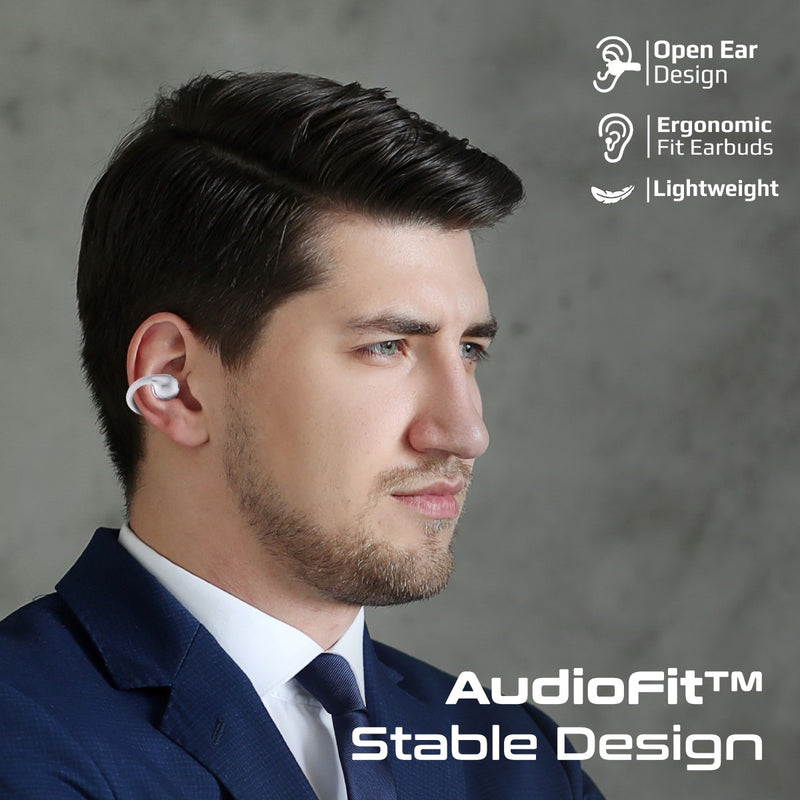 Promate Technologies - AudioFit™ Open Ear Clip On TWS Earbuds w/ IntelliTouch