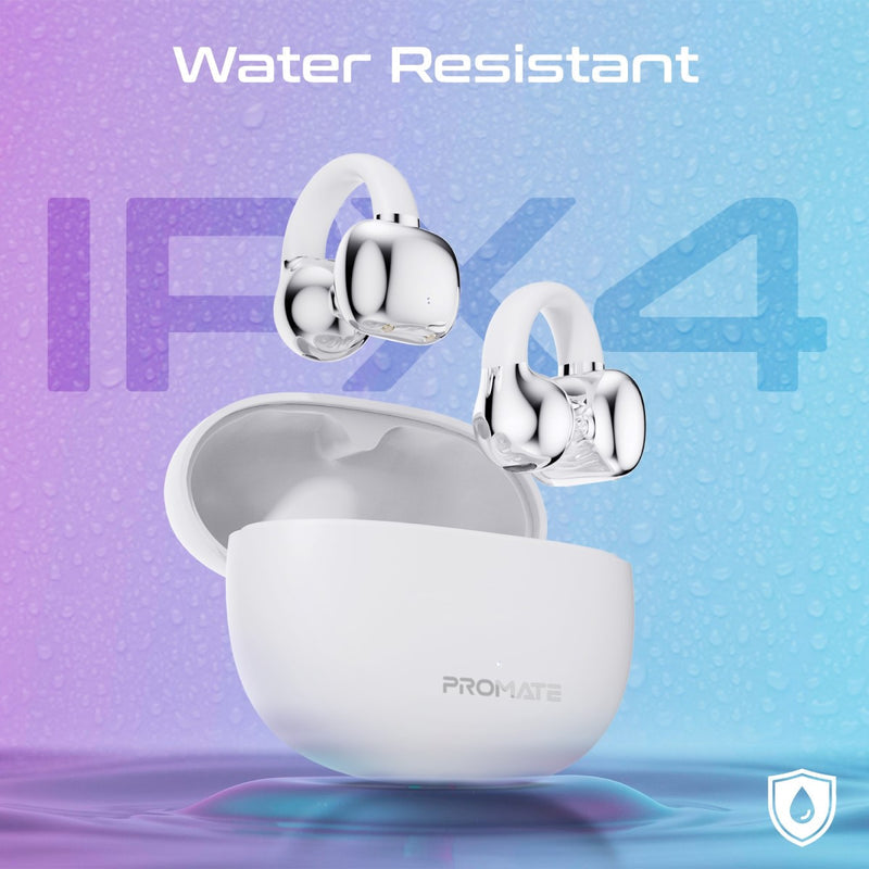 Promate Technologies - AudioFit™ Open Ear Clip On TWS Earbuds w/ IntelliTouch