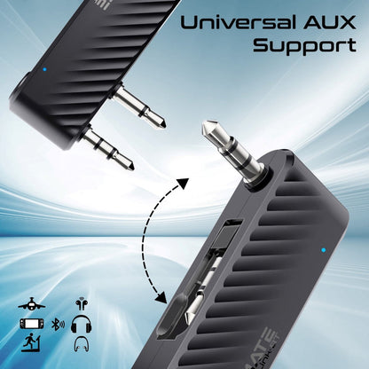 Promate Technologies - Compact AUX to Bluetooth Audio Transmitter Adapter