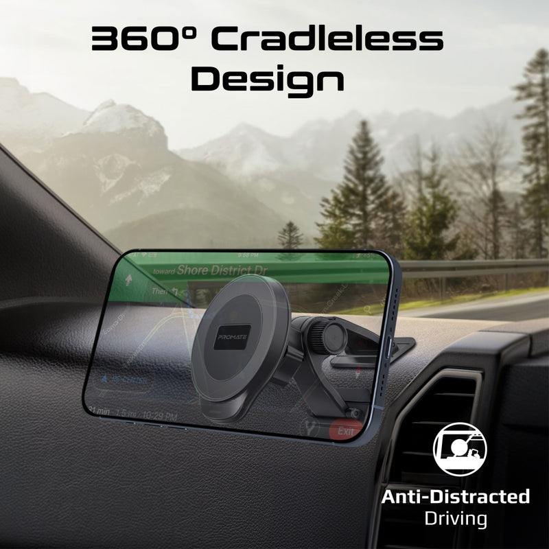 Promate Technologies - MagGrip™ 360° Cradleless Magnetic Smartphone Holder
