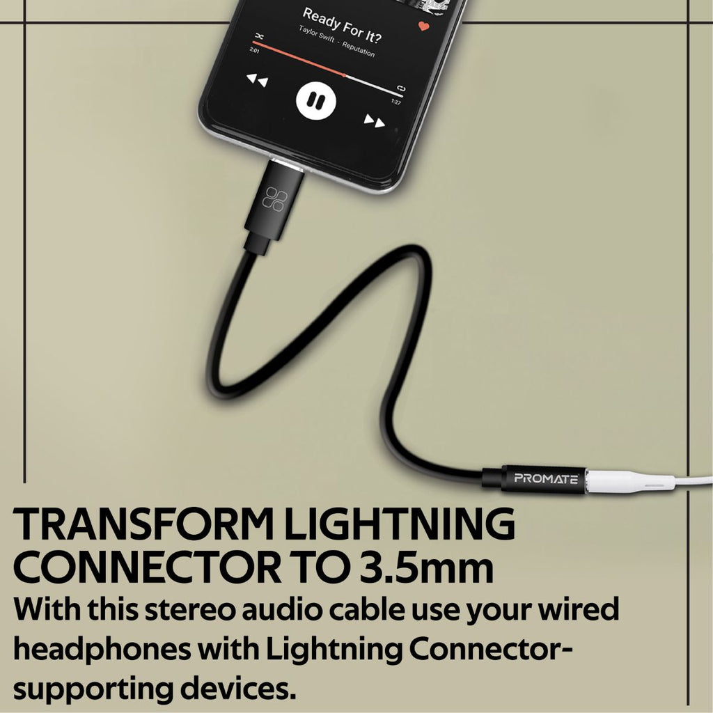 Dynamic Stereo Apple Lightning to 3.5mm AUX Connector