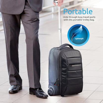 Promate Technologies -  High Volume Heavy Duty Trolley Bag for Laptops up to 15.6” with Multiple Storage