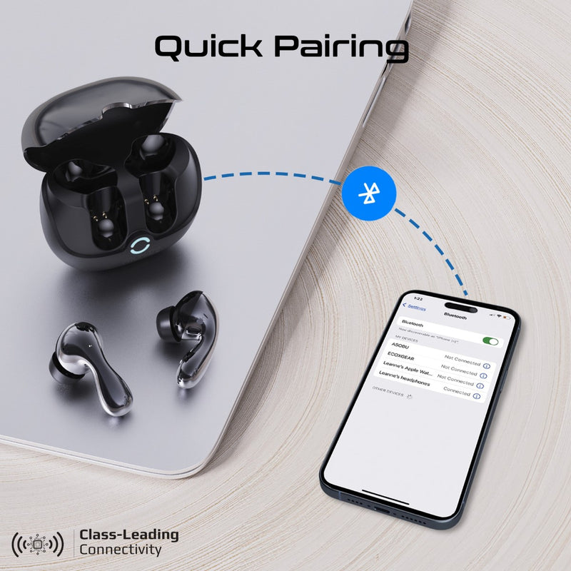 Promate Technologies - High-Definition Hybrid ANC TWS Earbuds with IntelliTouch