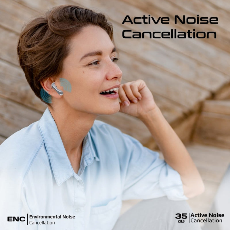 Promate Technologies - High-Definition Hybrid ANC TWS Earbuds with IntelliTouch