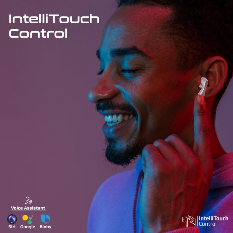 Promate Technologies - High-Definition Hybrid ANC TWS Earbuds with IntelliTouch