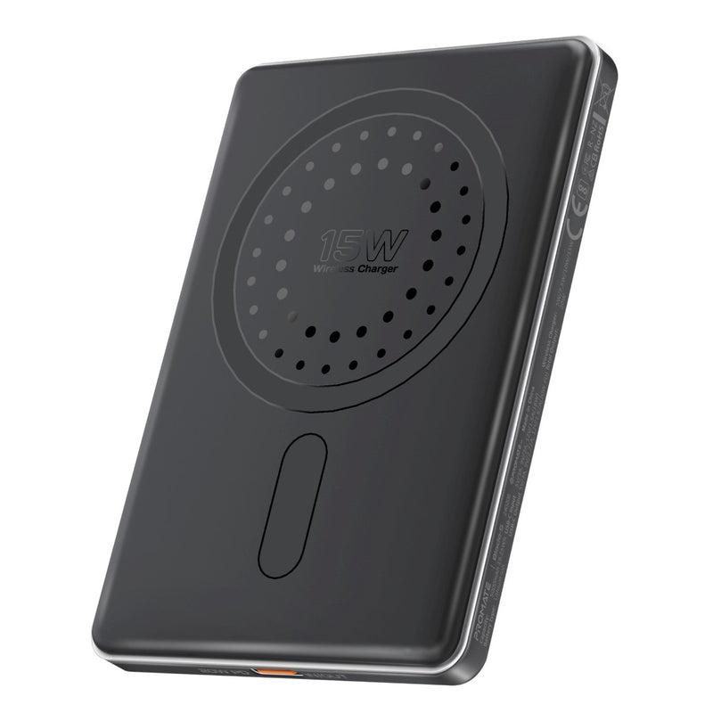 Promate Technologies - Ultra-Slim Aluminum Crafted MagSafe Compatible Wireless Charging Power