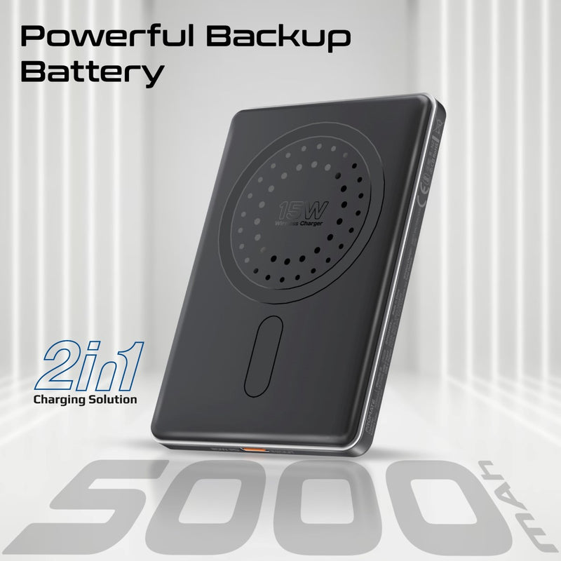 Promate Technologies - Ultra-Slim Aluminum Crafted MagSafe Compatible Wireless Charging Power