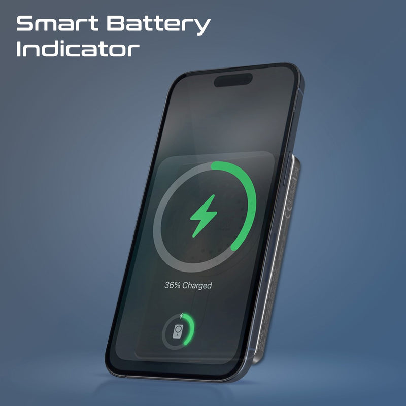 Promate Technologies - Ultra-Slim Aluminum Crafted MagSafe Compatible Wireless Charging Power
