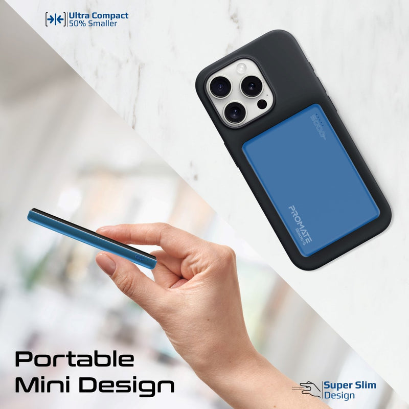 Promate Technologies - Ultra-Slim Aluminum Crafted MagSafe Compatible Wireless Charging Power