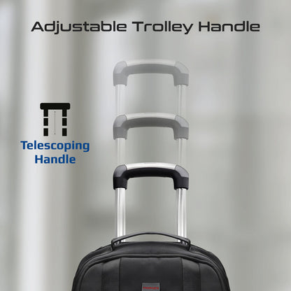 Promate Technologies -  Multi-Functional 15.6” Laptop Trolley Bag with Large Multiple Compartments